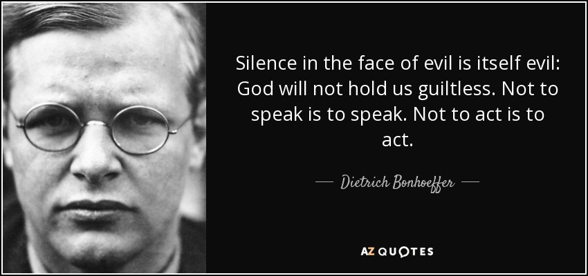 silence Bonhoeffer